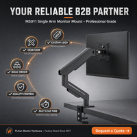 OEM Réglable 2-9kg 360° °   Bras de moniteur rotatif simple avec pince en C pour postes de travail