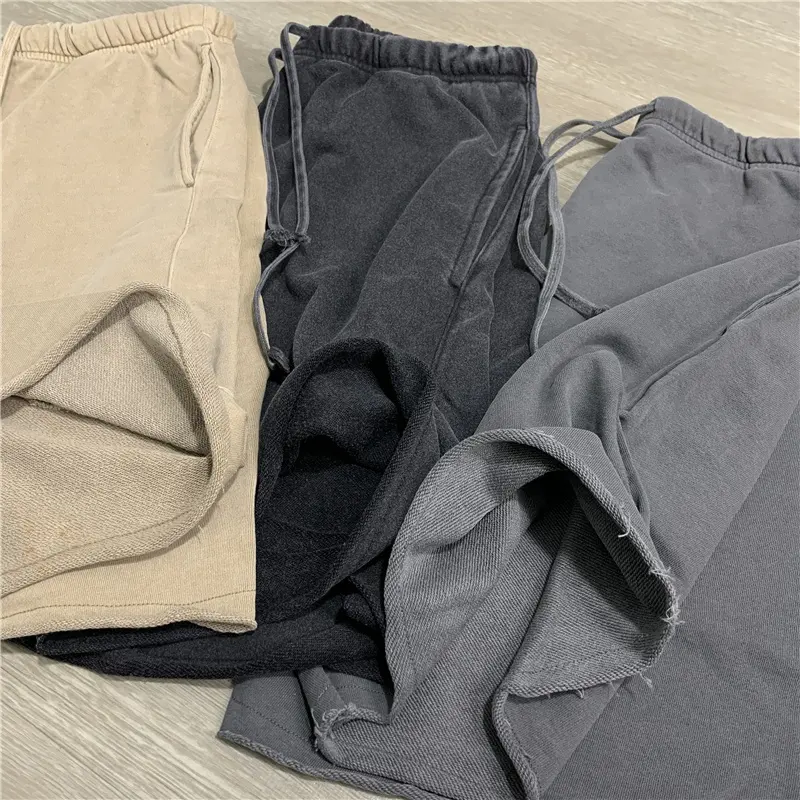High quality plain jogger shorts for men 100% cotton french terry plain sweat summer shorts