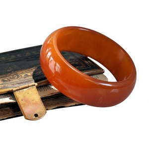 Classic Women's Orange <b>Jade</b> <b>Bangle</b> Bracelet Gift Jewelry - Product Image 1