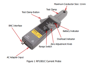 RIGOL RP1001C โพรบวัดกระแสไฟฟ้า 100 แอมป์ AC/DC, 300kHz - Product Image 2