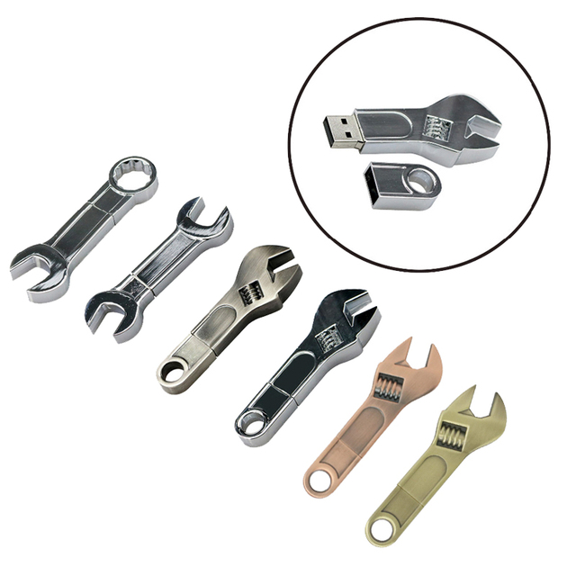 Metal Tool Pendrive Mini Spanner Wrench USB Flash Drive Memory Card Pen Drive USB Creative 4GB 16GB 32GB 64GB Usb Stick