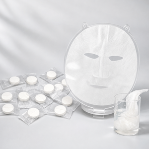 Mascarilla Facial No Tejida Blanca de 40 g/m² para el Cuidado de la Piel, en Empaque Individual, Práctica y Comprimida - Product Image 3
