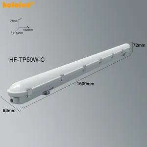 Hofoled-Luz LED a prueba de Vapor, impermeable, 20W, 30W, 40W, 100-277V, IP66, 1,2 m, 4 pies, embalaje, garaje, almacén, luz LED triprueba