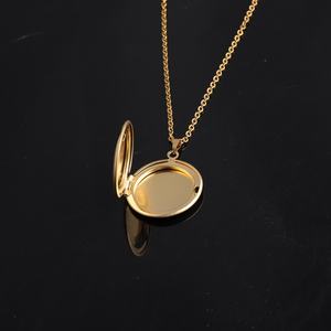 Customizable Stainless Steel Non Tarnish <b>Mirror</b> Polished <b>Circular</b> Phase Box Necklace Geometric Ellipse Fashion Necklace - Product Image 2