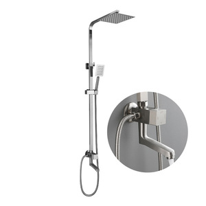Ensemble de <span class=keywords><strong>colonne</strong></span> de douche extérieure en acier inoxydable 304 brossé ensemble de douche extérieure portable de jardin autoportant ensemble de douche froide unique - Product Image 1