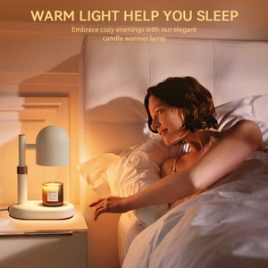 Newest <b>Table</b> Lamp Electric Incense Burner Candle <b>LED</b> <b>Lights</b> Retro Cream Color Electric Aromatherapy Crystal Stone - Product Image 4