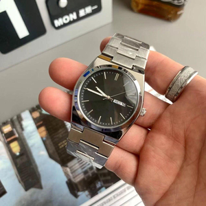 2025 nuevo reloj informal de negocios para hombres con cristal de zafiro, correa de acero inoxidable, reloj de cuarzo con manecillas luminosas - Product Image 1