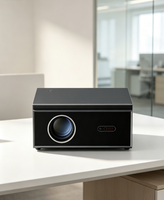 Projecteur intelligent LED LCD HTPNEO A80, 600 ANSI lumens, haut-parleurs stéréo HIFI intégrés, prise en charge 4K, ROM, certifié Netflix, pour la maison et les entreprises