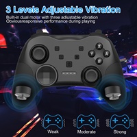 Manette de jeu sans fil exclusive à moule personnalisé avec vibration haptique, gyroscope et fonction de réveil pour jeux mobiles, compatible NS