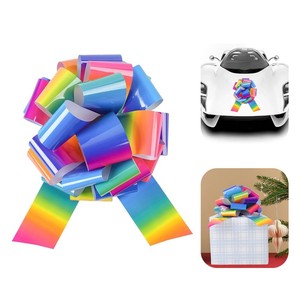 Eco Friendly Metallic Solid Plastic Pull Bow <b>Gift</b> Bow for Retail Packaging Holiday <b>Gift</b> <b>Box</b> Decoration - Product Image 6