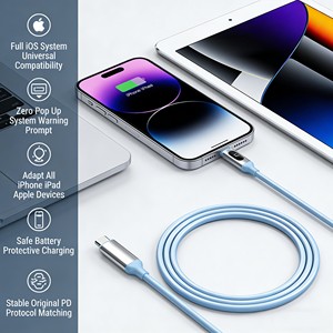 Cavo Type C a Lightning 27W PD per Ricarica Rapida, Schermatura in Foglio TPE, Display Digitale in Tempo Reale, Alta Corrente 3A per Telefoni Cellulari iOS - Product Image 4