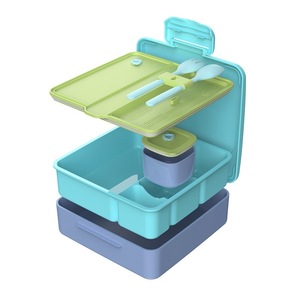 USSE <b>Toddler</b> School Lunch Box Container with Spoon Fork Bento Lunch Box With Handle - Product Image 3