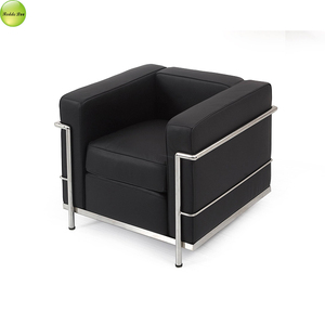 Sofá Seccional Minimalista Nórdico Italiano, Silla de Cuero de Lujo Individual, Doble o Combinada para Sala de Estar/Oficina - Product Image 3