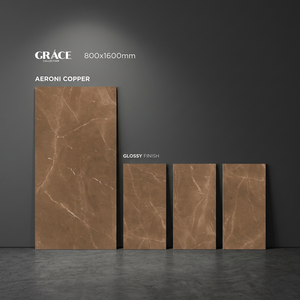 Azulejos de porcelana cerámica brillante Aeroni Bronze 800x1600mm con diseño de piedra bronce para pisos de proyectos en Mozambique - Product Image 3