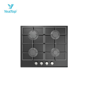 Placa de Cocción de <span class=keywords><strong>Gas</strong></span> Integrada de 4 Quemadores con Cubierta de Vidrio Templado, Encendido Electrónico, Compatible con GLP/GN, <span class=keywords><strong>Cocina</strong></span> de Bajo Consumo - Product Image 4