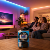Bande lumineuse LED RGB 12V SMD 2835 5m IP65 étanche, flexible, 54 LED/m, kit de bande lumineuse LED avec télécommande IR 24 touches