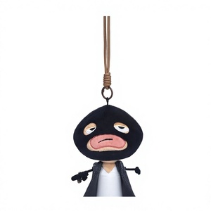 Figurine en peluche amusante et mystérieuse, pendentif porte-clés abstrait, accessoires unisexe, cadeau d'anniversaire en polyester - Product Image 1