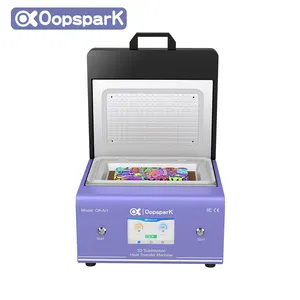 Oopspark เครื่องอัดรีดด้วยความร้อนแบบสุญญากาศเครื่องพิมพ์ช่องว่างบนเคสโทรศัพท์ผ่าน WiFi 3D แอปพลิเคชั่นออนไลน์ปรับแต่งได้