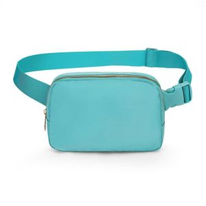 Bolsos de Cintura Personalizados al por Mayor para Mujer, Bolsos de Cintura Sólidos a la Moda con Cierre Dorado, Bolsos de Nylon - Product Image 1