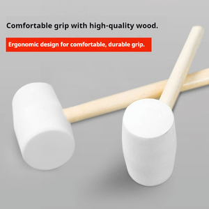 Fast Delivery Industrial Hardware Wooden Handle White Rubber Hammer <b>House</b> Floor Install <b>Tools</b> / Customized Hammer <b>Tools</b> Kumivasa - Product Image 6