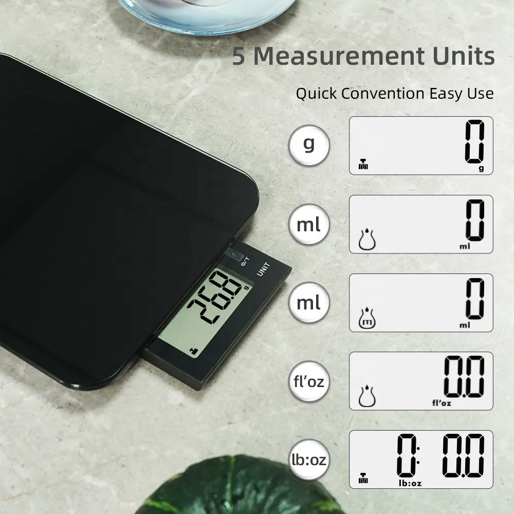 10Kg Keukenweegschaal Hoge Nauwkeurigheid Met Waterdichte Lcd Display Voedsel Weegschaal