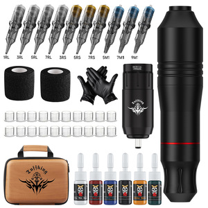 Kit de stylo à tatouer Tuffking, alimentation sans fil, aiguilles, encre et outils pour le tatouage - Product Image 1