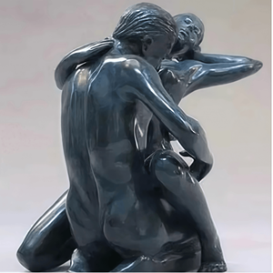 Современная полноразмерная статуя обнаженной пары из натурального мрамора для украшения сада, виллы, церкви или интерьера. - Product Image 6