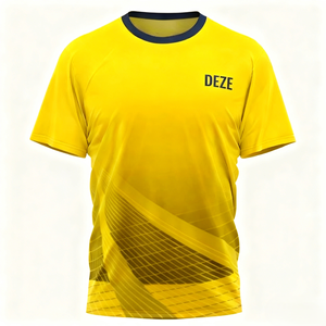 T-shirt d'entraînement unisexe d'été de bonne qualité à manches courtes, séchage rapide, respirant, avec logo personnalisé, grandes tailles, pour la course et le sport - Product Image 4