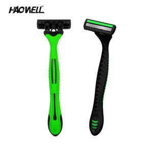 HAOWELL P04302 Afeitadora Desechable de Tres Cuchillas, Maquinilla de Afeitar de Goma de Plástico con Lubricante <span class=keywords><strong>AMAZON</strong></span> <span class=keywords><strong>para</strong></span> <span class=keywords><strong>Hombre</strong></span> y Mujer - Product Image 2