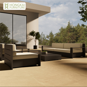 Ensemble de canapés d'extérieur en <span class=keywords><strong>aluminium</strong></span> pour hôtels de jardin Ensemble de canapés et de tables basses en métal - Product Image 2