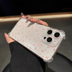 เคสโทรศัพท์แบบเต็มจอ ลายดอกไม้เล็กๆ วิบวับ สำหรับ iPhone 17 Pro Max ใช้ได้กับ iPhone 14/15, iPhone 13 แบบเต็มตัว 12 แบบนิ่ม - Product Image 2