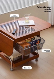 <span class=keywords><strong>Mesa</strong></span> de Centro Móvil de Estilo Moderno de Mediados de Siglo, <span class=keywords><strong>Mesa</strong></span> Auxiliar <span class=keywords><strong>Plegable</strong></span> de Madera Maciza de Estilo Nórdico Retro, Mueble de Salón - Product Image 6