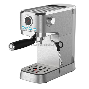 Machine à expresso semi-automatique ANWELL de style rétro 20 bars avec buse vapeur, rouge vintage, pour barista - Product Image 4
