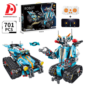 Ensemble de blocs de construction de char robot RC <span class=keywords><strong>2</strong></span> en 1, 701 pièces, application et télécommande, briques techniques transformables, jouets éducatifs STEM - Product Image 6