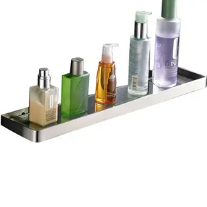Wand montage Edelstahl gebürstet einstufiges Badezimmer Glas regal Glas Dusch regal Glas Badezimmer regal