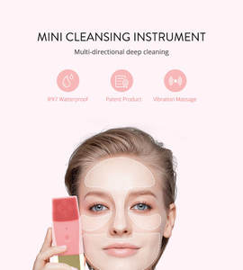 Brosse nettoyante électrique sonique pour le visage, double face, étanche IPX7, mini brosse exfoliante en silicone pour le nettoyage du visage - Product Image 4