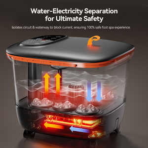 Balde Elétrico Dobrável para Banho de Pés com Temperatura Constante, Aquecimento Automático, Controle Remoto Sem Fio e Função de Massagem para Uso Doméstico - Product Image 3