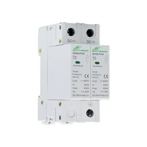 Wzqysl QYNS-PV 2P 800V Dc Overspanningsbeveiliging 10-40ka Pv Varistor 40ka Spd 600V/1000V/ 1500V 40ka 2P/3P 2. 8kv/3. 2kv/3. 5kv/4.8kv