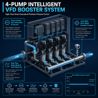 Équipement d'alimentation en eau à vitesse variable et à économie d'énergie, groupe de pompes de surpression à commande micro-ordinateur, filtration par osmose inverse pour
