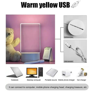 Lavagna Luminosa LED 3D Creativa Fai-da-Te, Lavagna Acrilica Riscrivibile con Messaggi, Luce Notturna LED - Product Image 3