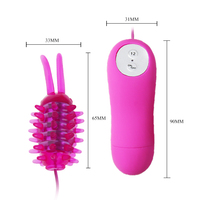 Vibrateur à commande filaire avec 12 vitesses de vibration réglables, puissant mini stimulateur en silicone, jouet pour adultes