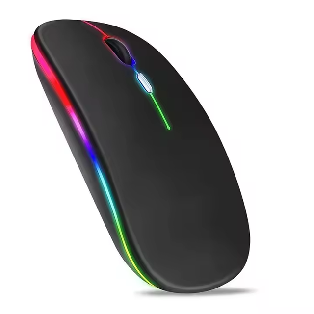 Ergonomic Wireless Mouse Rechargeable BT 2.4GHz USB RGB 1600DPI Optical Right Hand for Computer Laptop Tablet PC Gamer Stock