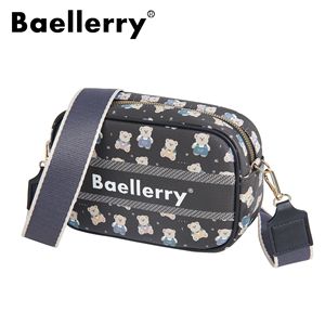 Bolso Bandolera Mini para Mujer Baellerry de 7 Pulgadas, Negro, con Estampado de Oso de Dibujos Animados, Cierre de Cremallera, Resistente al Agua, para Uso Diario - Product Image 5