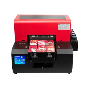 Mesin Cetak Warna-warni Digital Permukaan Logam Datar Printer A4 UV Pada Kartu Kredit Logam