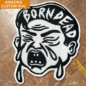 Tapis de conception de tête de singe <span class=keywords><strong>NFT</strong></span> <span class=keywords><strong>APE</strong></span> de dessin animé, tapis de Logo personnalisé, tapis de noël moderne - Product Image 2