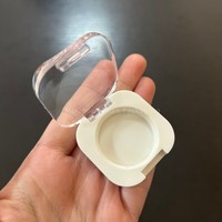 Palette de fard à paupières vide en plastique transparent blanc 3g avec logo personnalisé ISMAN, étui à poudre, vente en gros, conteneur cosmétique portable