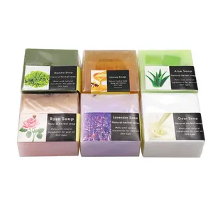 Hot selling handmade manufacturers bath natural essential oil moisturizing whitening cleaning soap gift box for face care