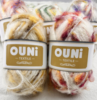 Fil fantaisie dégradé à pois, mélange de mohair et de laine, matière super moelleuse pour tricot à la main, 7g, fil coloré pour pull féminin, vente en gros