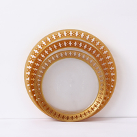 Assiettes de vaisselle rondes réutilisables PS Durable Party Wedding Décorer l'assiette de charge en plastique