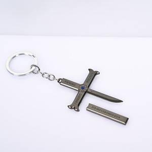 หนึ่งชิ้นสร้อยคอเหยี่ยวตาข้ามเจ็ดขุนศึกของทะเล mihawk มีดสีดำสร้อยคอคืนมีดอะนิเมะสินค้าในกล่อง - Product Image 2